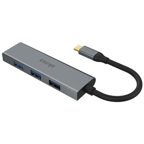 Ak-cbca25-18bk Hub Di Interfaccia Usb 3.2 Gen 1 [3.1 Gen 1] Type-c 5000 Mbit / s Grigio (Ak-cbca25-18bk Usb Type-c 4 Port Hub)  - Foto 6