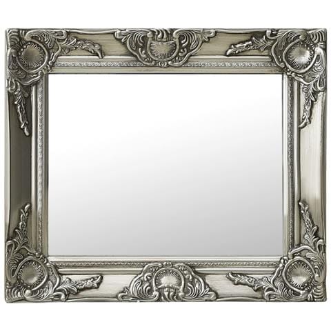 Specchio Da Parete Stile Barocco 50x40 Cm Argento - Foto 1