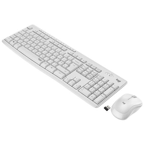 Tastiera e Mouse Wireless 920-009820  (Layout Francese) Colore Bianco - Foto 1