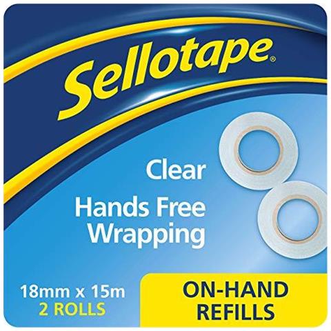 A Portata Di Mano Ricariche Extra Nastro Adesivo Forte Chiaro Ricariche Nastro Per Arte E Artigianato Forte Nastro Per Il Nastro A Portata Di Mano Dispenser Confezione Da 2 (18 Mm X 15 M) - Foto 1