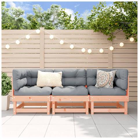 Set Salotto Da Giardino 3 Pz In Legno Massello Di Douglas - Foto 1