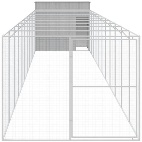 Casetta Cani Corsa Grigio Chiaro 214x1273x181cm Acciaio Zincato - Foto 2