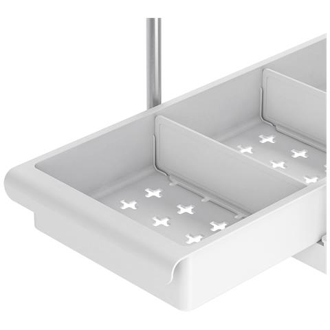 Set 2 Organizer Sottolavello Bianco Bagno Cucina Cassetto Scorrevole Salvaspazio - Foto 2