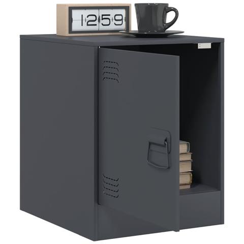 Comodino Antracite 34,5x39x44 cm in Acciaio - Foto 2