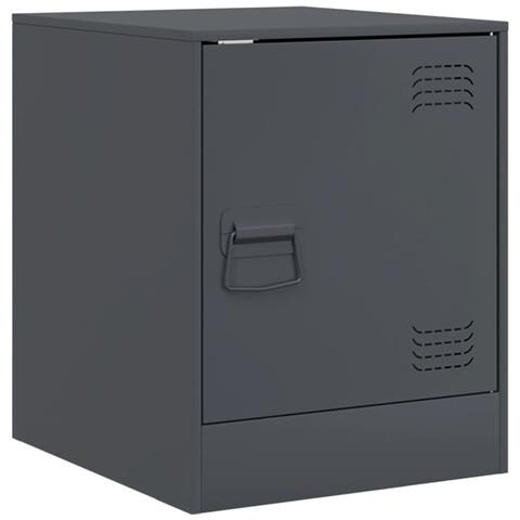 Comodino Antracite 34,5x39x44 cm in Acciaio - Foto 1