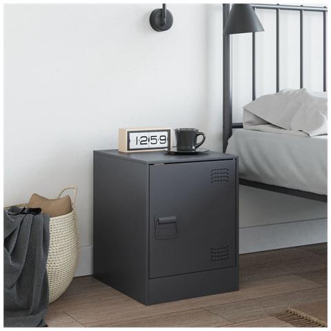 Comodino Antracite 34,5x39x44 cm in Acciaio - Foto 10