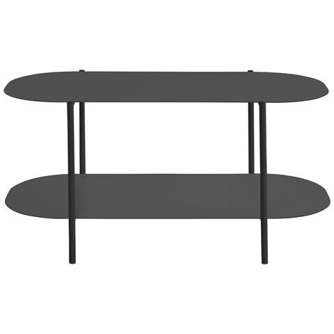 Siliam Tavolino Con 1 Ripiano In Metallo Nero - Foto 2