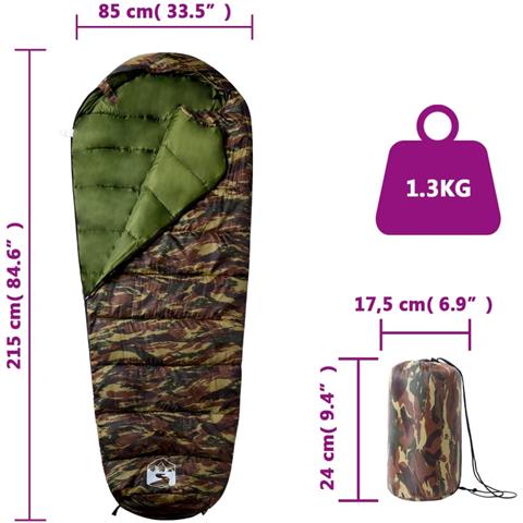 Sacco A Pelo Mummia Da Campeggio Per Adulti 3 Stagioni - Foto 5