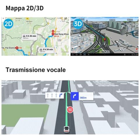 Navigatore Camion Bluetooth 9 Pollici Con Telecamera Di Retromarcia Gps Navigatore Auto Autobus Taxi, Mappa 2d / 3d, Aggiornamenti Mappe Gratuiti - Foto 7