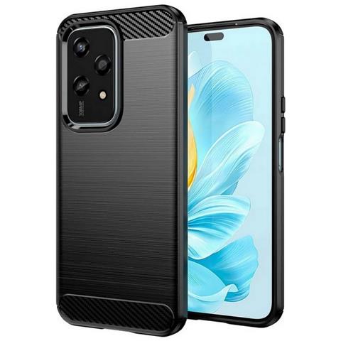 Custodia B-case Tpu Silicone Cover Hard Case Per Honor 200 Lite Carbon Metal Black - Foto 1
