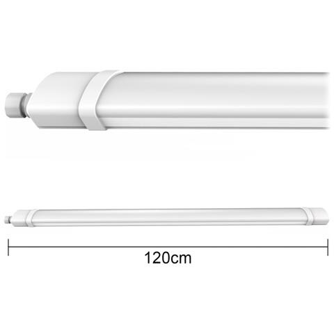 Plafoniera Stagna A Led 120cm 60w 6000 Lm Ip65 6000k - Foto 1