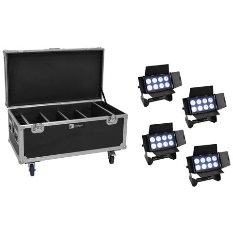 Set 4x Akku Multiflood Ip 8x10w Rgbw Wash Crmx + Case Mit Ladefunktion (20000999) - Foto 1