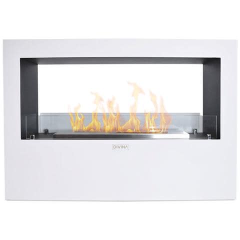 Camino A Bioetanolo Da Terra Per Interno Esterno Giotto S Bianco 100x30x70 - Foto 1