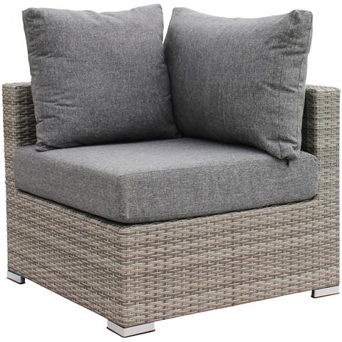 Cambria - Poltrona Angolare Per Salotto Modulare Da Esterno In Alluminio E Wicker - Foto 1