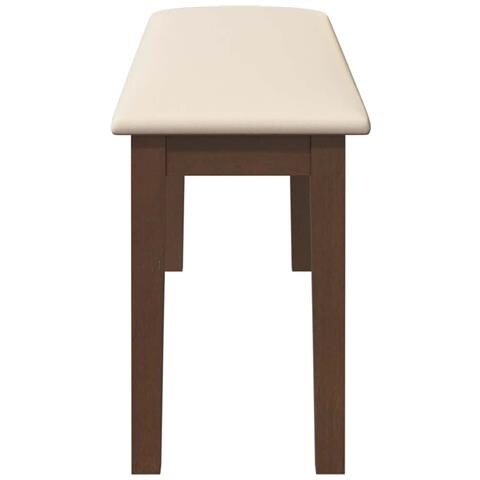 Panca 110 cm Marrone in Legno Massello di Hevea - Foto 2