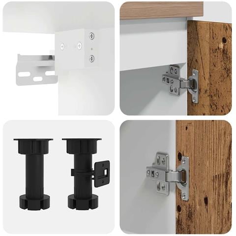 Set di Mobili da Cucina 11 pz Legno Antico in Truciolato - Foto 9