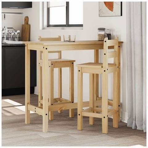 Set Da Bar 3 Pz In Legno Massello Di Pino - Foto 1