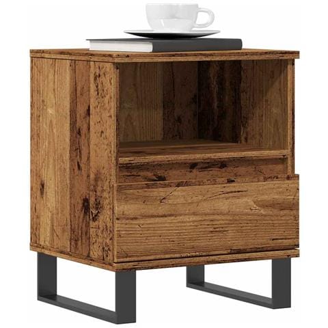Comodino Legno Antico 40x35x50 Cm In Legno Multistrato - Foto 3