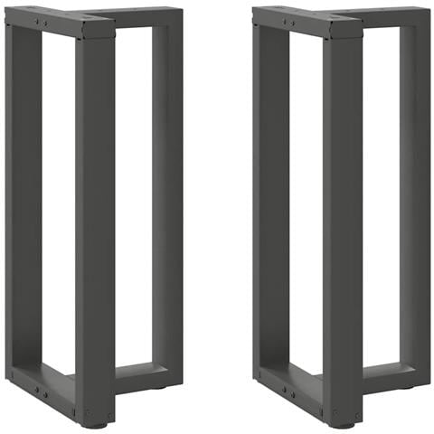 Gambe Tavolo Bar Forma T 2 Pz Antracite 50x35x(90-91)cm Acciaio - Foto 1