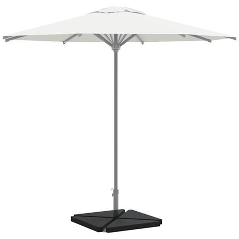 Piastre Per Parasole 4 Pz In Granito Triangolare 14 Kg Nero - Foto 1