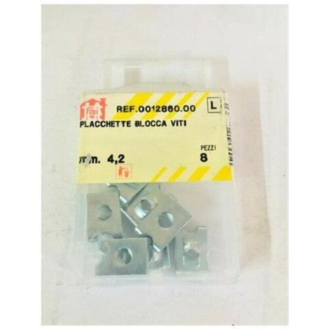 Oreca - 8 Placche Blocca Viti Su Pannelli Mm4,2*** - Foto 1
