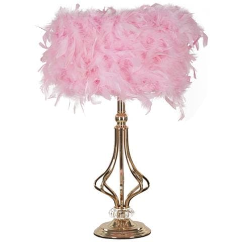 Lampada Da Tavolo Piume 6 - Rosa - Metallo - 25x25x54 Cm - Foto 1
