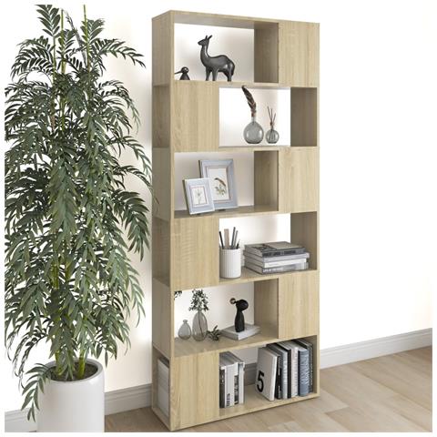 Lusso Casadino -  Libreria/divisorio Rovere Sonoma 80x24x186 Cm In Truciolato - Foto 8