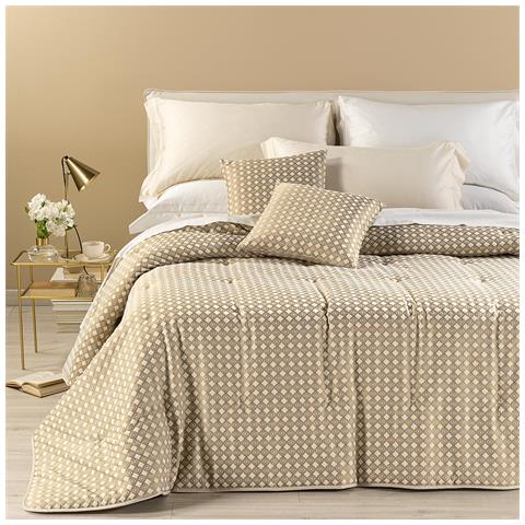 Trapunta Leggerissima Matrimoniale Dreaming Venere In Raso Jacquard Colore Dorato Misura Matrimoniale - Foto 2