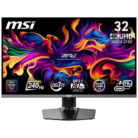 MPG 322URX QD-OLED Monitor PC 80 cm (31.5") 3840 x 2160 Pixel 4K Ultra HD Nero - Foto 2