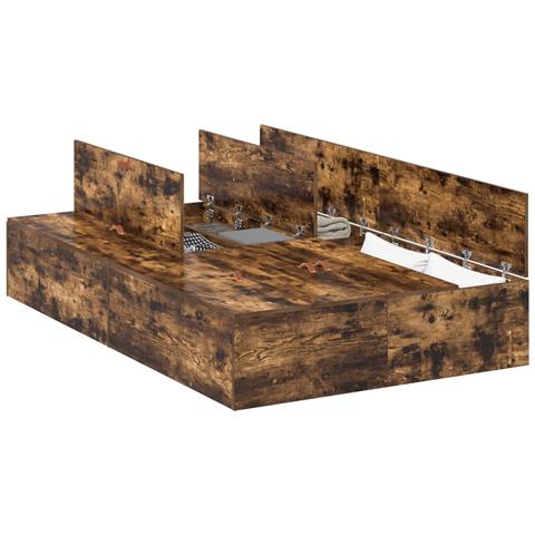 Struttura Letto con Contenitore  Rovere Affumicato 120x190 cm - Foto 1