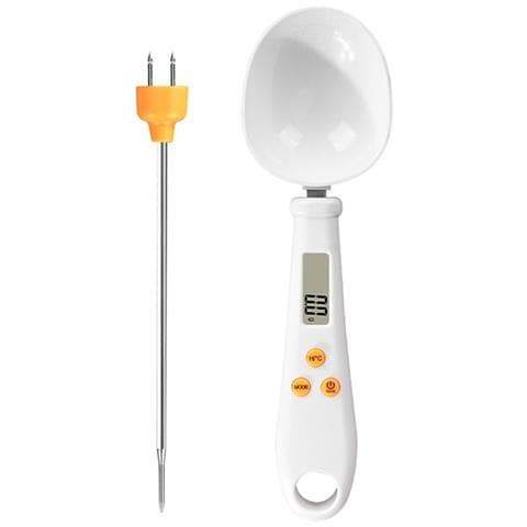 Bilancia Digitale A Cucchiaio Per Alimenti Bianca 500g/0.1g Con Termometro E Batteria - Foto 3
