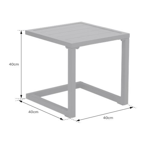 Tavolino Barbados In Alluminio Verde Salvia - Foto 2