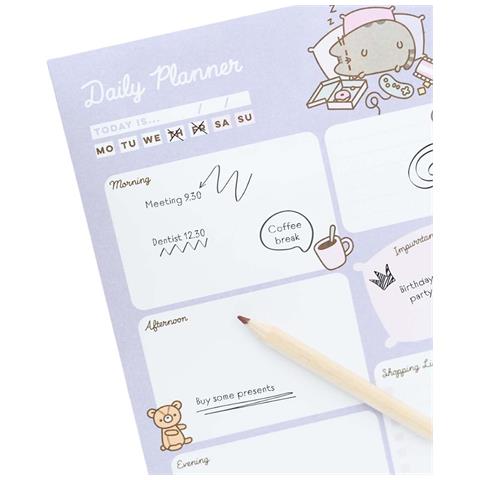 Agenda Giornaliera Collezione Moments 54 Pagine Fogli Staccabili A5, Viola - Foto 5