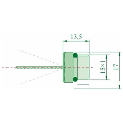 Ugello Cono M15 X 1 Con Foro Ø 2,3mm Confezione Da 10 Pezzi - Foto 2
