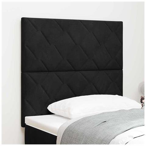 Testiera LED con luci a strisce a LED Nero 100 cm Velluto - Foto 2