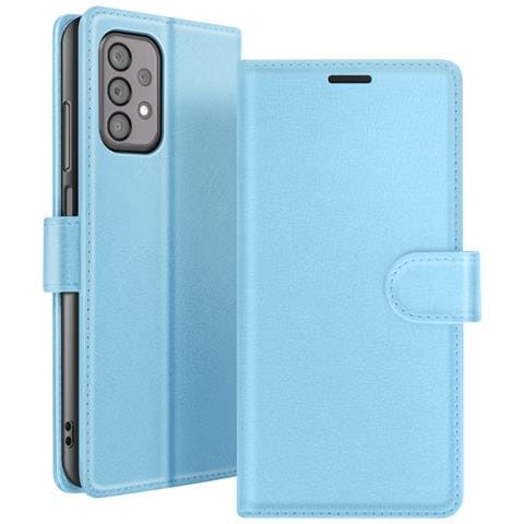 Custodia A Portafoglio Per Galaxy A23 4g / 5g Con Supporto E Linguetta Magnetica, Azzurro - Foto 1