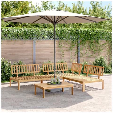 Set Divano Pallet da Giardino 4 pz in Legno Massello di Acacia - Foto 2