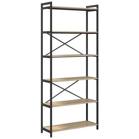 Libreria rovere sonoma 80 x 30 x 188 cm Legno multistrato - Foto 1