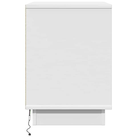 Armadio da Notte con cassetto 2 pcs Bianco 50 x 34.5 x 50 cm. - Foto 9