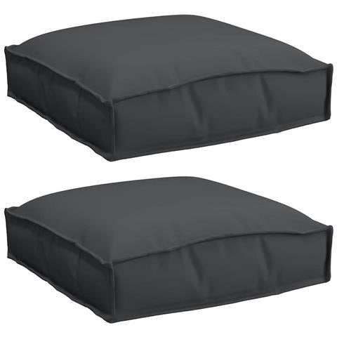 Cuscino per seduta pallet 2 pcs Nero 40 x 40 x 8 cm - Foto 1