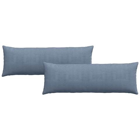 Cuscini da Divano 2 pcs Blu 120 x 40 cm Tessuto in Cords - Foto 1