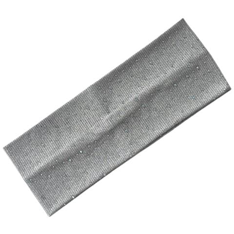 Set Di 2 Fasce Elastiche Sportive Con Strass - Grigio Argento, Fascia Larga Per Yoga - Foto 1