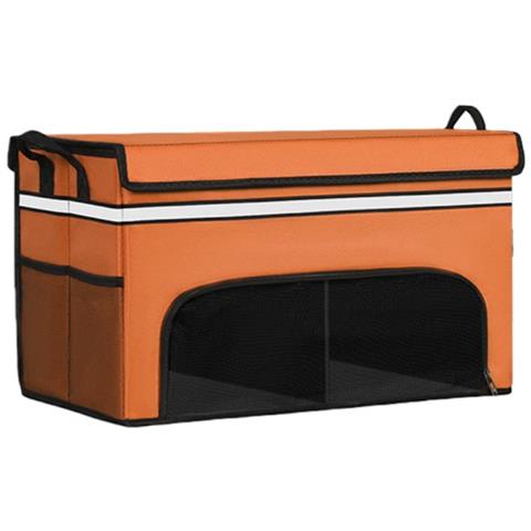 Organizzatore Per Bagagliaio Auto Pieghevole A Doppio Strato Di Grande Capacità - Tessuto Oxford Orange - Foto 1