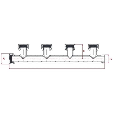 Distributore Pvc 1 Pollice A 4 Vie Per Tubi - Foto 2