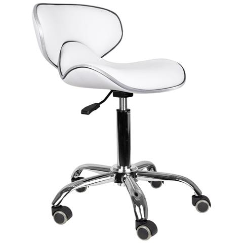 sgabello cosmetico q-4599 bianco - Foto 1