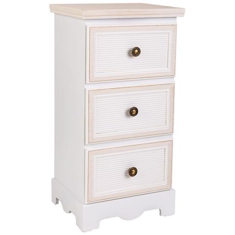 Cassettiera In Legno Bianco 31x26x60h - Foto 1