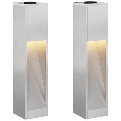 Lucina LED Solare da Percorso 2 pcs Argento - Foto 1