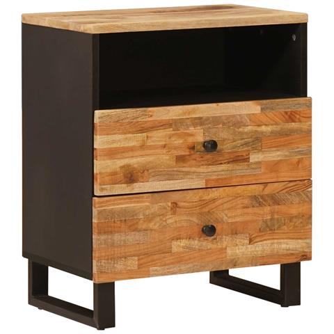 Mobiletto da Letto con cassetto Marrone 50 x 33 x 62 cm - Foto 1