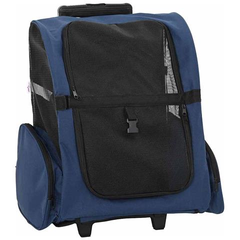 Carrello per animali domestici 3 in 1 Design Blu 48x32x (57-106) cm Tessuto Oxford - Foto 1