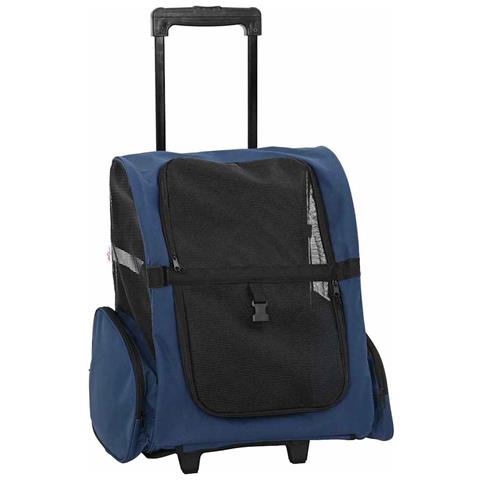 Carrello per animali domestici 3 in 1 Design Blu 48x32x (57-106) cm Tessuto Oxford - Foto 2